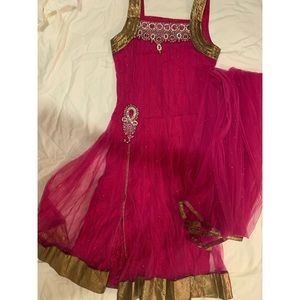 Pink and gold Indian dress suit